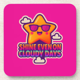 Posavasos Estrella Neon Kawaii - "Brilla incluso en días nub