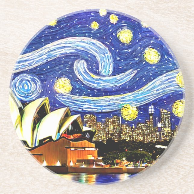 Posavasos Estrella nocturna Sydney ópera de Australia (Frente)