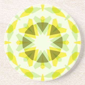 Posavasos Estrella verde amarilla brillante decoro dopamina