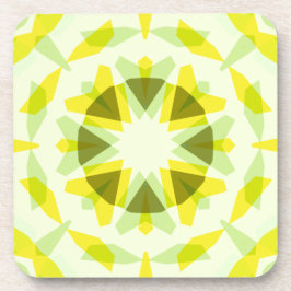 Posavasos Estrella verde amarilla brillante decoro dopamina