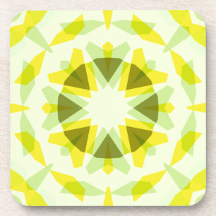 Posavasos Estrella verde amarilla brillante decoro dopamina