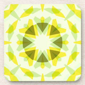 Posavasos Estrella verde amarilla brillante decoro dopamina