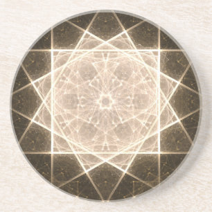 Posavasos Estrella y oro de Kaleidoscope