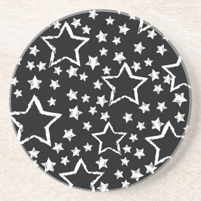 Posavasos Estrellas blancas y negras: grifo urbano. (Frente)