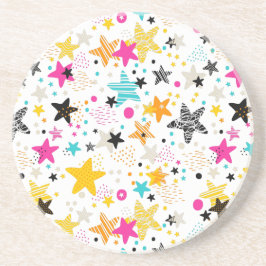 Posavasos Estrellas brillantes y puntos del teclado del rató