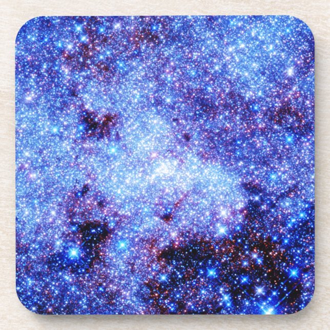 Posavasos Estrellas de espuma azul (Frente)