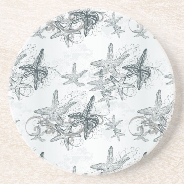 Posavasos Estrellas de mar en el modelo del mar (Frente)