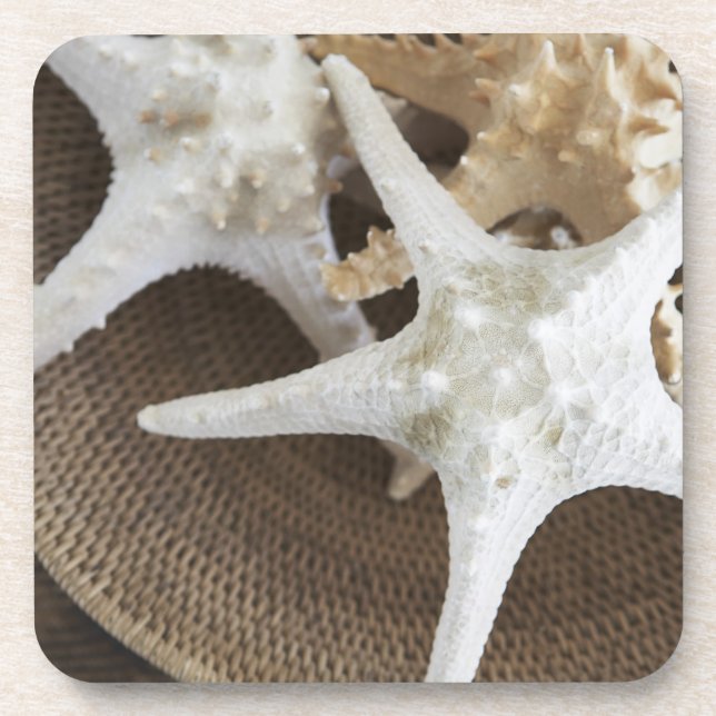 Posavasos Estrellas de mar en una cesta (Frente)