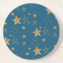 Estrellas de Purpurina de oro azul