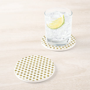 Posavasos Estrellas de purpurina dorada