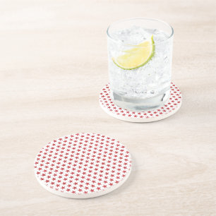 Posavasos Estrellas de purpurina rojas