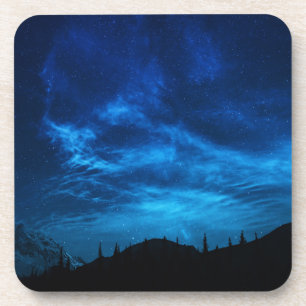 POSAVASOS ESTRELLAS LUMINOSAS EN UN CIELO OSCURO Y AZUL