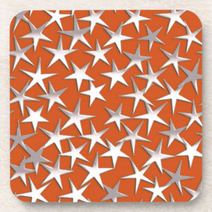 Posavasos Estrellas plateadas en cobre