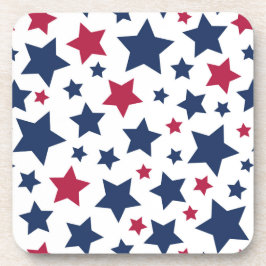 Posavasos Estrellas rojas y azules - Patrón de bandera estad