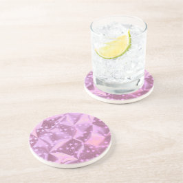 Posavasos Estrellas rosadas de piedra arenisca de metal cepi