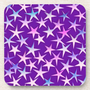 Posavasos Estrellas satinadas, lavanda en morado
