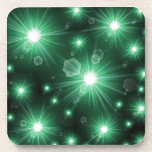 Posavasos estrellas verdes
