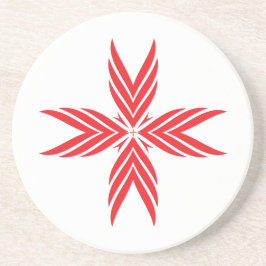 Posavasos Estrías cruzadas estilizadas