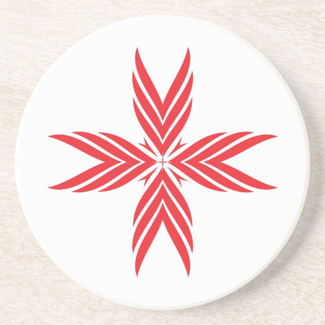 Posavasos Estrías cruzadas estilizadas (Frente)