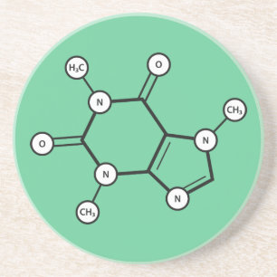 Posavasos estructura molecular de cafeína