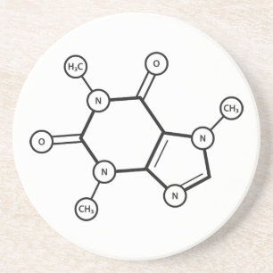 Posavasos estructura molecular de la cafeína
