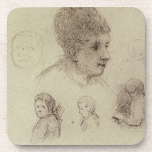 Posavasos Estudio de cabezas, 1884 de Paul Gauguin el  