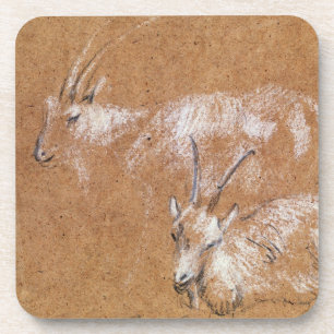 Posavasos Estudio de las cabras (dibujo)