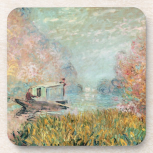 Posavasos Estudio del barco de Claude Monet el en el Sena