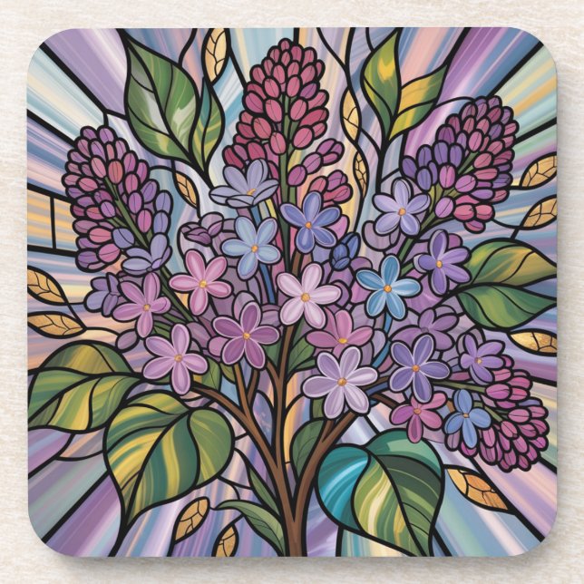 Posavasos Ethereal Lilacs Juego De Montura De Plástico De Vi (Frente)
