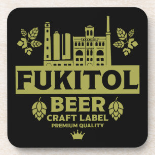 Posavasos Etiqueta de cerveza divertida de novedad