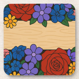 Posavasos Etiqueta de nombre de flor