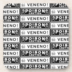 Posavasos Etiquetas de veneno ventilado
