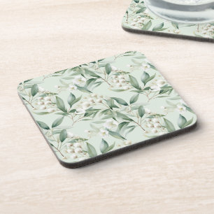 Posavasos Eucalipto Floral verde suave