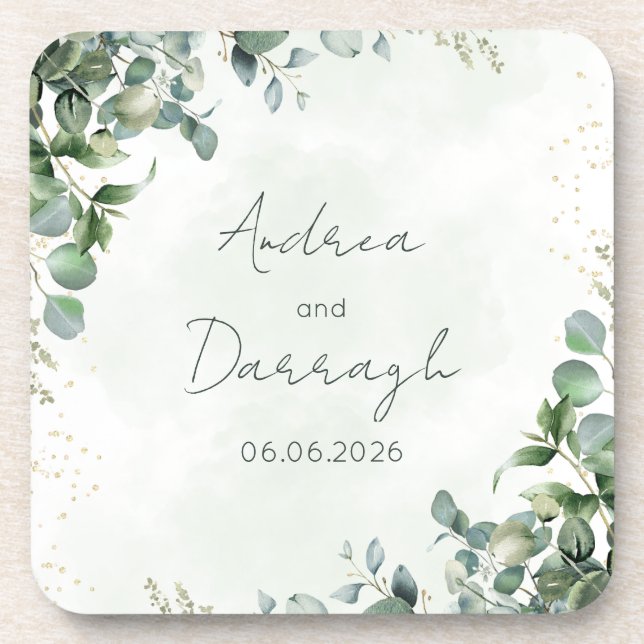 Posavasos Eucalyptus Wedding Coaster 1001A (Frente)