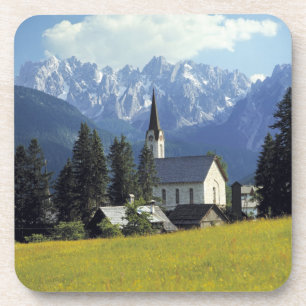 Posavasos Europa, Austria, Gosau. La aguja de la iglesia