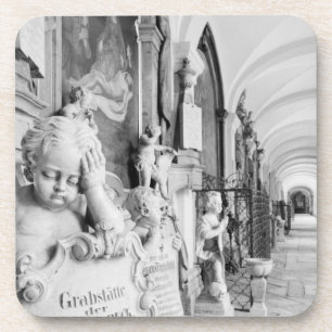 Posavasos Europa, Austria, Salzburgo. Cherub y monumento