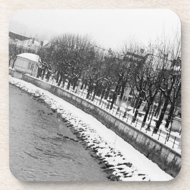 Posavasos Europa, Austria, Salzburgo. La orilla del río (Frente)