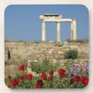 Posavasos Europa, Grecia, Cícladas, Delos. Ruinas de columna