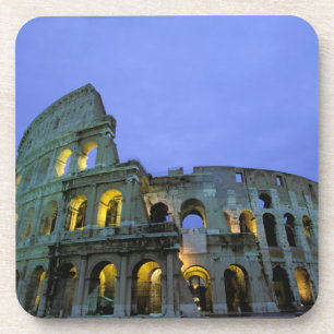 Posavasos Europa, Italia, Roma. Vista nocturna del
