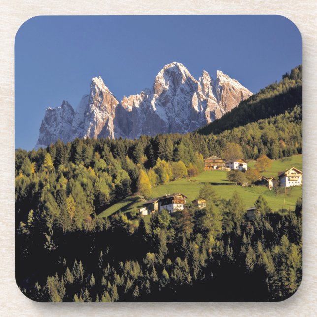 Posavasos Europa, Italia, San Pietro. El Grupo Odle parece (Frente)