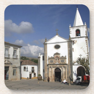 Posavasos Europa, Portugal, Obidos. Iglesia de Santa Maria e