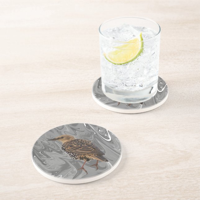Posavasos European Starling Bird Coaster (Lado)