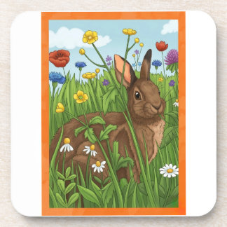 Posavasos Every Bunny Loves Flowers