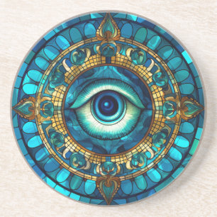 Posavasos Evil Eye Sandstone Coaster