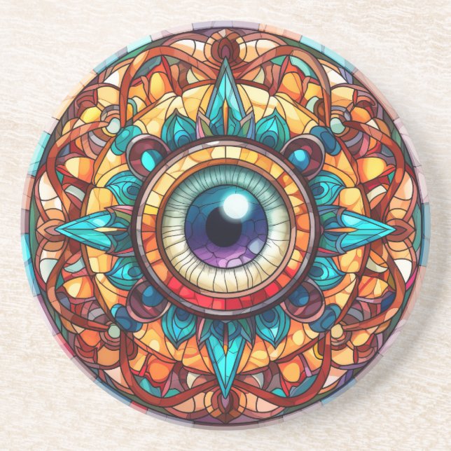 Posavasos Evil Eye Sandstone Coaster (Frente)