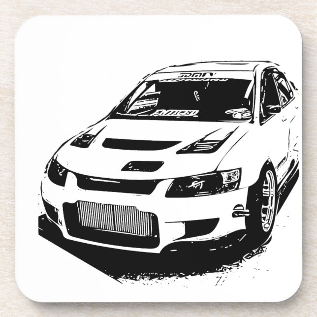 Posavasos Evolución Mitsubishi (Frente)