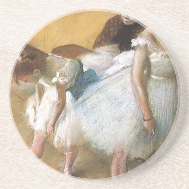 Posavasos Examen de danza por Edgar Degas, Ballet de época (Frente)