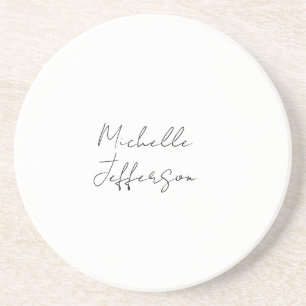 Posavasos Exclusiva caligrafía moderna y elegante Añadir nom