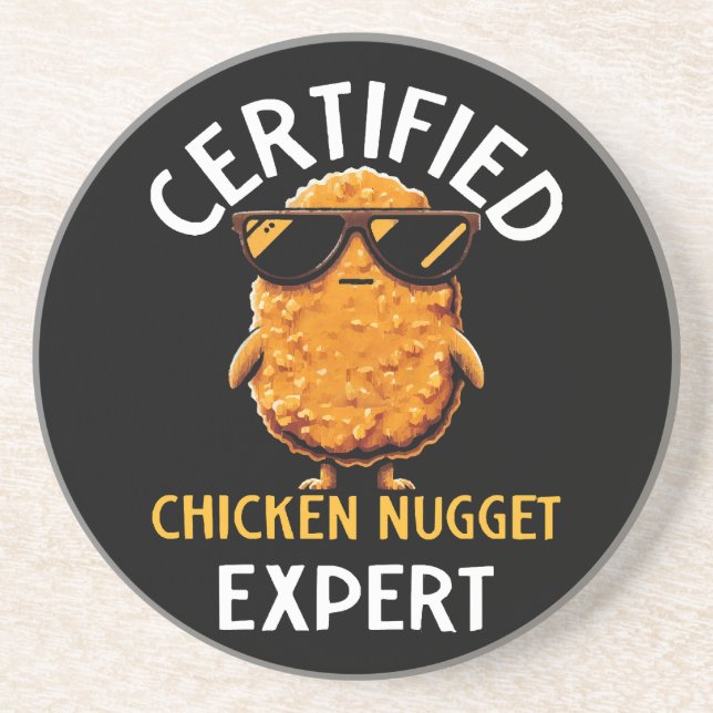 Posavasos Experto Certificado en Nuggets de Pollo (Frente)