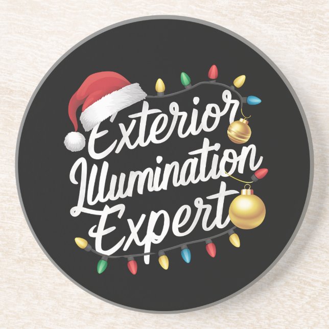 Posavasos Experto en Iluminación Exterior de Luces de Navida (Frente)